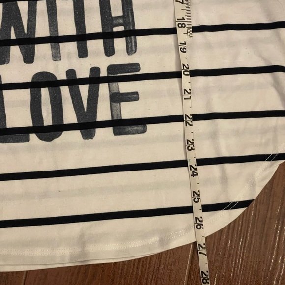 🚨 SOLD 🚨Vanilla Sugar stripe Tee Shirt Blue Black White size XL Do All Things - Picture 8 of 11